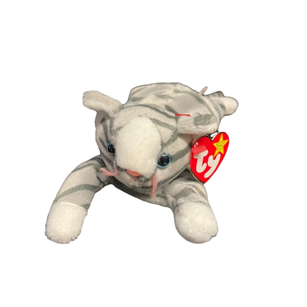 Ty Beanie Baby - Prance the Gray Tabby Cat 8 Inch
